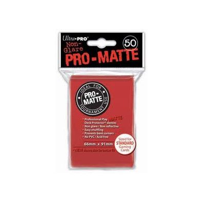 Ultra-Pro Deck Protector. Pro-Matte Non-Glare Red 66 x 91 mm 50 szt.