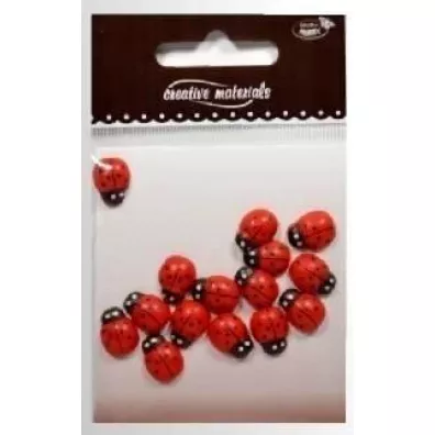 Galeria Hobby Biedronki drewniane czerwone 10x13mm