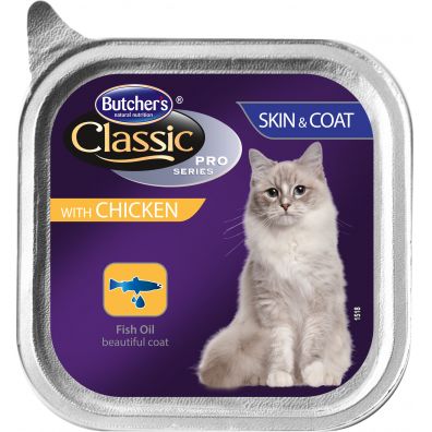Butchers Classic Skin&Coat Pasztet z kurczakiem dla kotów 100 g