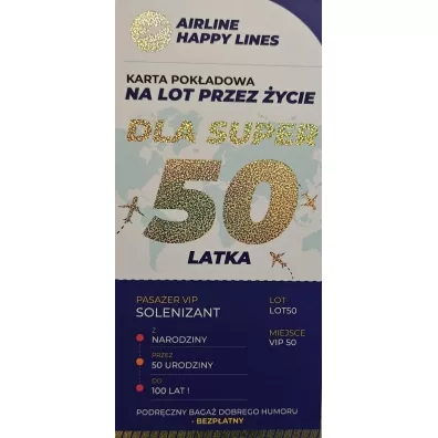 Yeku Karnet karta pok��dowa 50 urodziny m�skie