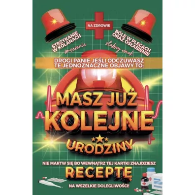 Karnet Urodzinowy z recept