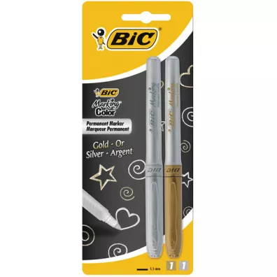 Bic Marker z�oty, srebrny z�oty, srebrny 2 szt.