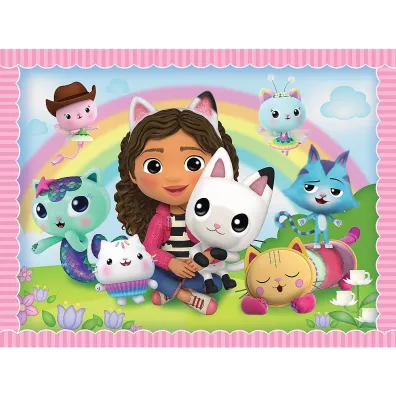 Puzzle + Memos 2w1 (24+30+48 el.) Gabi z kocim przyjacielem. Koci Domek Gabi Trefl