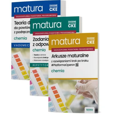 Pakiet Matura 2026. Chemia. Zakres rozszerzony: Teoria do matury. Vademecum, Zadania maturalne z odpowiedziami. Repetytorium, Arkusze maturalne z rozwi�zaniami krok po kroku