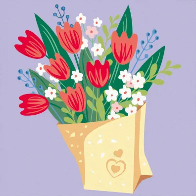 Malowanie po numerach CreArt - Bukiet Tulipan�w Ravensburger