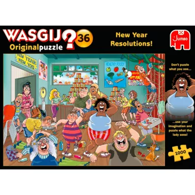 Puzzle 1000 el. Wasgij? Postanowienia noworoczne Jumbo