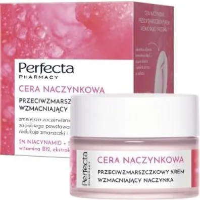 Perfecta Pharmacy Cera Naczynkowa Przeciwzmarszczkowy krem do twarzy wzmacniaj�cy naczynka 50 ml