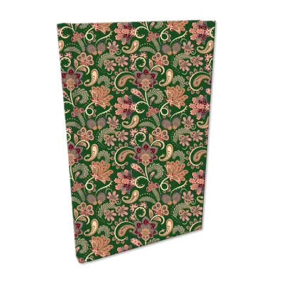 EV-Corp Notes A5 Soft Touch Paisley Kwiaty Green kratka