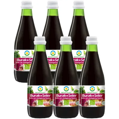 Bio Food Sok z burak�w i seler�w kiszonych Zestaw 6 x 300 ml Bio