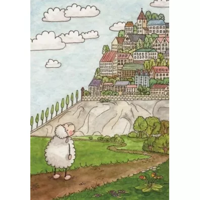 Poczt�wka z kolorowank� Nie zawali si� dom - Katarzyna  Rymorz