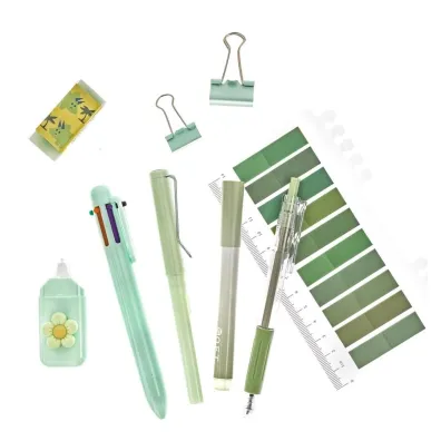 dpCraft Zestaw szkolno biurowy pastel green 9el