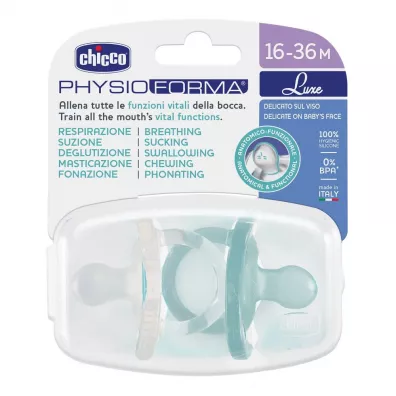 Chicco Physioforma Luxe Silikonowy Smoczek 16-36 Mies. 2 Szt.