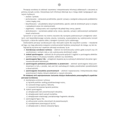 Trening percepcji wzrokowej. Cz�� B. �wiczenia doskonal�ce sta�o�� spostrzegania. Kszta�t - po�o�enie - wielko��