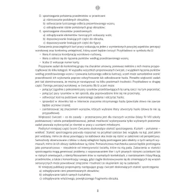 Trening percepcji wzrokowej. Cz�� B. �wiczenia doskonal�ce sta�o�� spostrzegania. Kszta�t - po�o�enie - wielko��