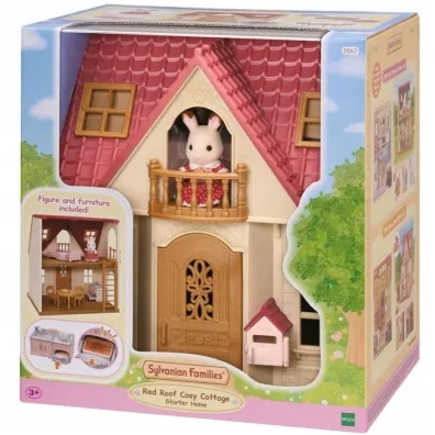 Sylvanian Przytulny domek wiejski z czerwonym dachem