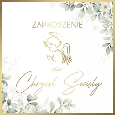 Armin Style Zaproszenia Chrzest 10 szt.