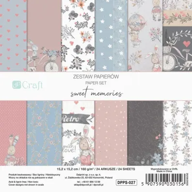 dpCraft Zestaw papier�w memories 15,2x15,2cm 24 kartki