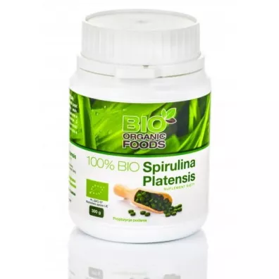 Bio Organic Foods 100% Spirulina Platensis suplement diety 1200 szt. Bio