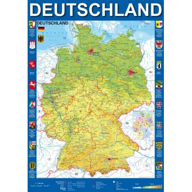 Puzzle 1000 el. Mapa Niemiec Schmidt