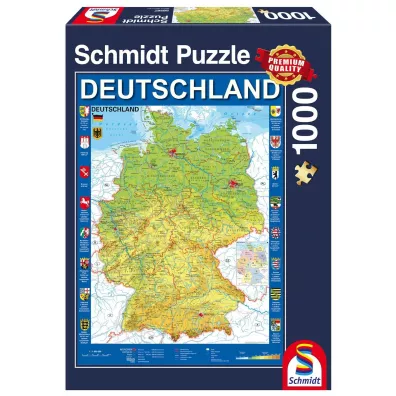 Puzzle 1000 el. Mapa Niemiec Schmidt