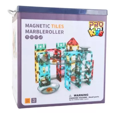 Klocki magnetyczne tor kulkowy 72el