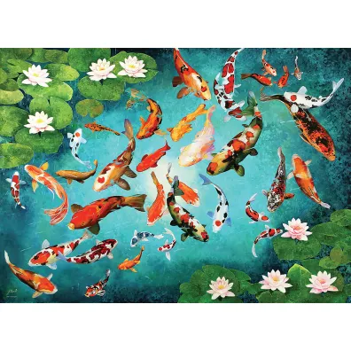 Puzzle 1000 el. Kolorowe Koi Eurographics
