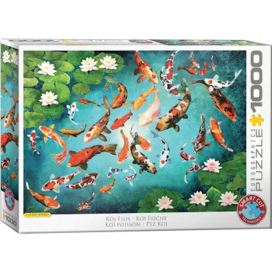 Puzzle 1000 el. Kolorowe Koi Eurographics