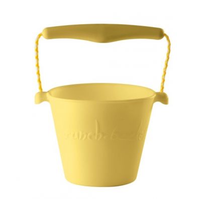 Składane wiaderko do wody i piasku Scrunch Bucket - pastelowe żółte Funkit world