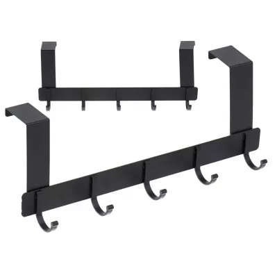 Wieszak haczyk na drzwi ubrania 32cm 5 hak�w czarny