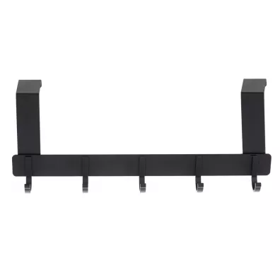 Wieszak haczyk na drzwi ubrania 32cm 5 hak�w czarny