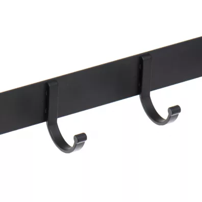 Wieszak haczyk na drzwi ubrania 32cm 5 hak�w czarny