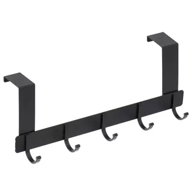 Wieszak haczyk na drzwi ubrania 32cm 5 hak�w czarny
