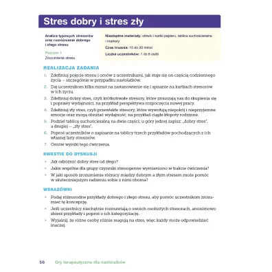 Gry terapeutyczne dla nastolatk�w. 150 �wicze� wzmacniaj�cych poczucie w�asnej warto�ci u�atwiaj�cych komunikacj� i kszta�tuj�cych umiej�tno�ci radzenia sobie z problemami