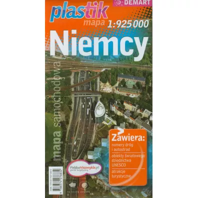 Niemcy 1:925 000 Plastik mapa