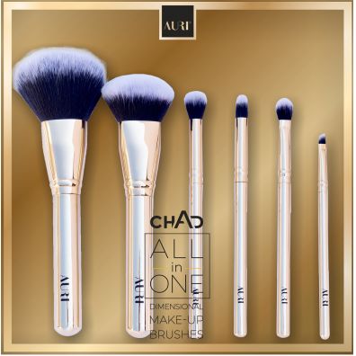 Auri Chad All in One Dimensional Make-up Brushes zestaw pdzli do makijau 6 szt.
