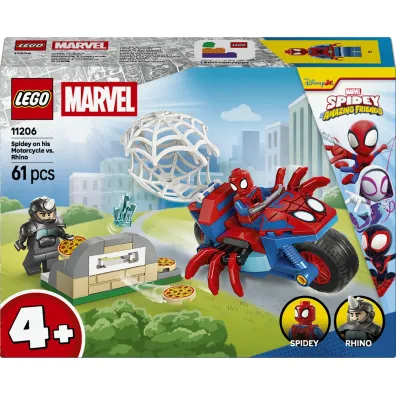LEGO Marvel Spidey na motocyklu kontra Rhino 11206