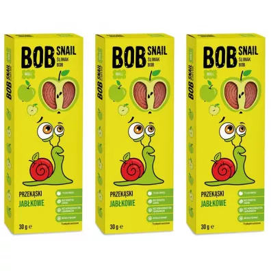 Bob Snail Przekska jabkowa z owocw bez dodatku cukru Zestaw 3 x 30 g
