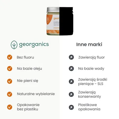 Georganics Mineralna pasta do z�b�w w s�oiku, Orange 60 ml