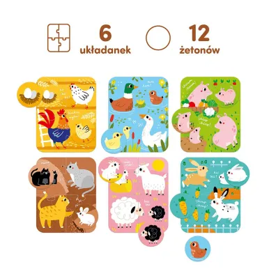Puzzle Zwierz�ta ma�e i du�e Bright Junior Media