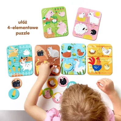 Puzzle Zwierz�ta ma�e i du�e Bright Junior Media