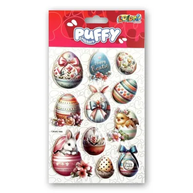 Naklejki Penmate Kolori Puffy PUFE-1006 Wielkanocne jajka