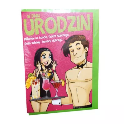 Verte Karnet z�oty Urodzinowy