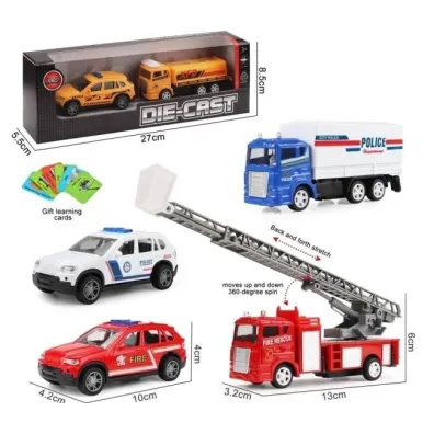 Auto metalowe z kartami 2 szt MIX Merkpol