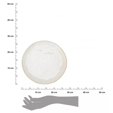 Siaki Collection Talerz obiadowy biay z brzow krawdzi 27,8 cm