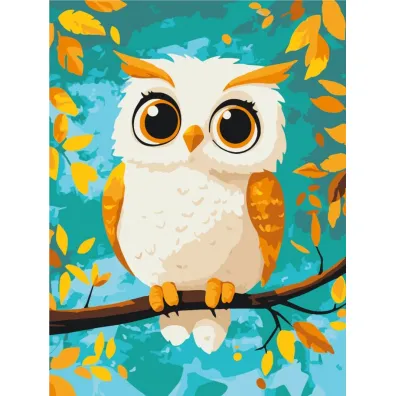 Brushme Malowanie po numerach - Kids Sowa 30x40cm