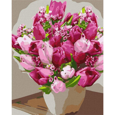 Ideyka Malowanie po numerach. Jasne tulipany 40 x 50 cm