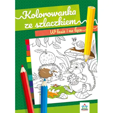 Kolorowanka ze szlaczkiem W lesie i na ��ce