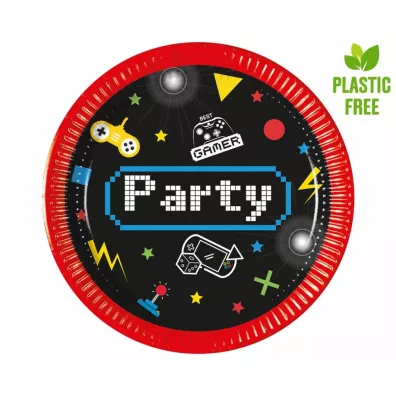 Procos Talerzyki papierowe Gaming Party 20cm 8 szt.