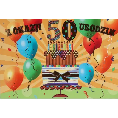 Pan Dragon Karnet B6 Urodziny 50