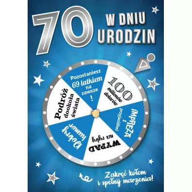 Armin Style KARNET URODZINY 70 B6 Z KOP AS GM-1073 FOL